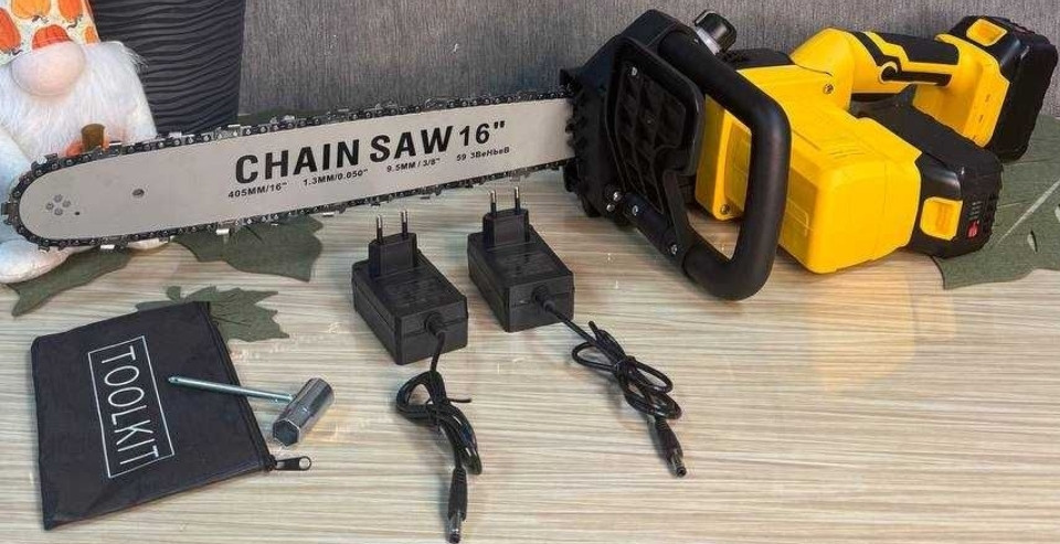 Аккумуляторная цепная пила 16 дюймов с подачей масла. Харьков - изображение 7
