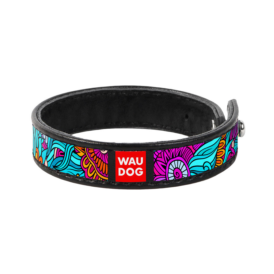 Браслет WAUDOG Design з малюнком "Літо", преміум шкіра (ширина 15 мм, довжина 18-20 см) чорний Коломия - фото 1