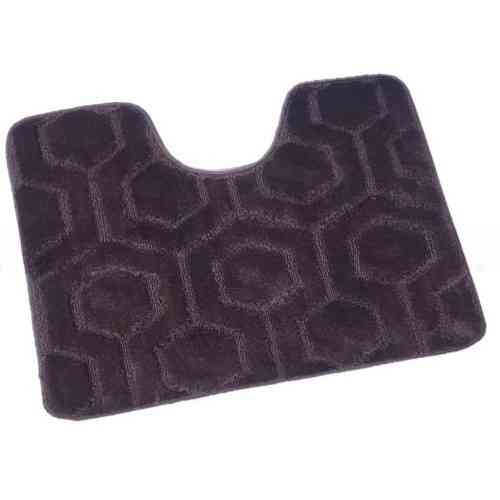 Килимок для ванної кімнати 60*50см U-виріз Соти Standard шоколадний поліпропілен Дариана Житомир