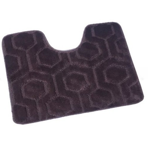 Килимок для ванної кімнати 60*50см U-виріз Соти Standard шоколадний поліпропілен Дариана Житомир - изображение 1