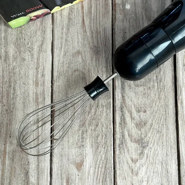 Блендер 3 в 1 Domotec MS-5103 с мини-измельчителем и венчиком, 500 Вт, 0.6 л, 2 скорости, черный Одесса - изображение 18