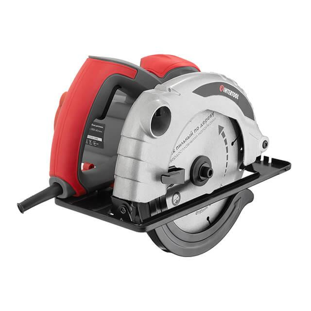 Пила дискова INTERTOOL DT-0613,1,3 кВт, 5000 об/хв, кут 90-45°, глибина розпилу 41/57 мм, диск 185×20 мм, Електрична пила Львів - фото 9