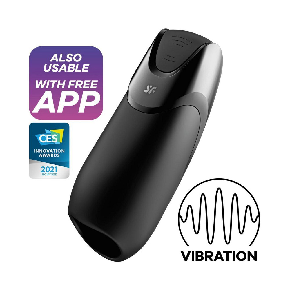 Смарт-мастурбатор з вібрацією Satisfyer Men Vibration+, 2 мотори, 14 режимів, водонепроникний Sex Aura Київ - фото 1