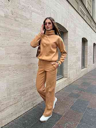 Жіночий стильний костюм-двійка Ангора-кашемір Гірчиця, 46/48 Одеса