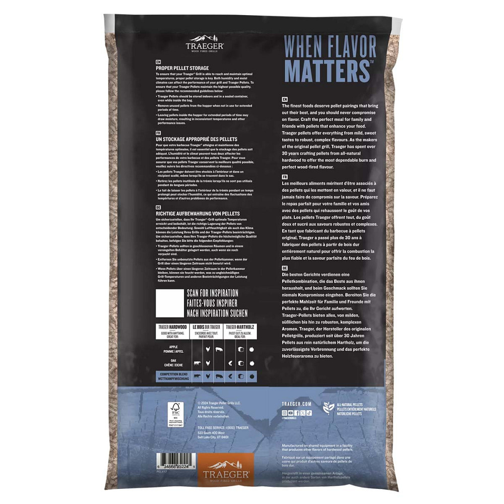 Пеллеты для гриля фирменная смесь Competition Blend 9кг 20л Traeger PEL417 Код: 014089 Ровно - изображение 2