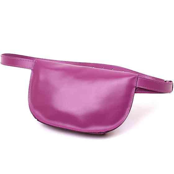 Яркая женская бананка из натуральной кожи Фиолетовый (SHVIGEL) Киев