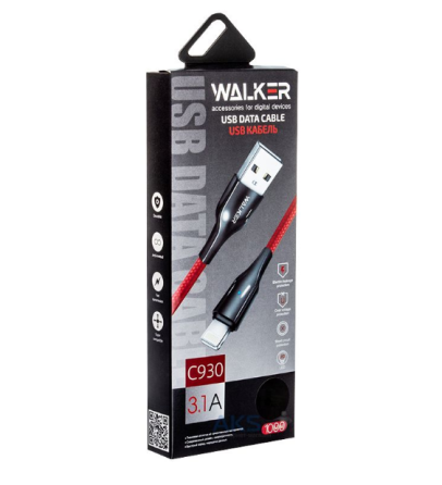 Кабель USB Type-C WALKER C930 3,1А 1м чорний Житомир