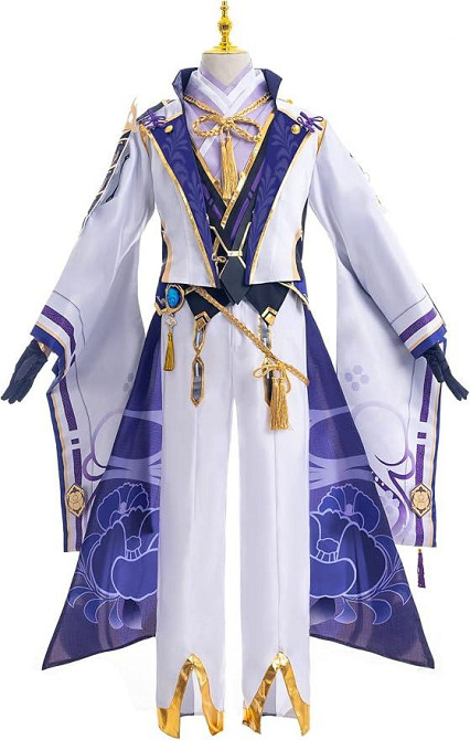 Костюм Камісато Аято XXL косплей Геншин Імпакт, комплект образ наряд Kamisato Ayato Genshin Impact на Хелловін в стилі аніме Київ - фото 1