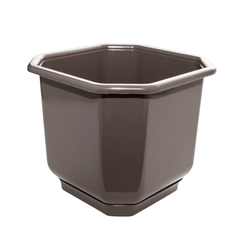 Вазон Дама з підставкою 12*12см капучіно Алеана Житомир - фото 1