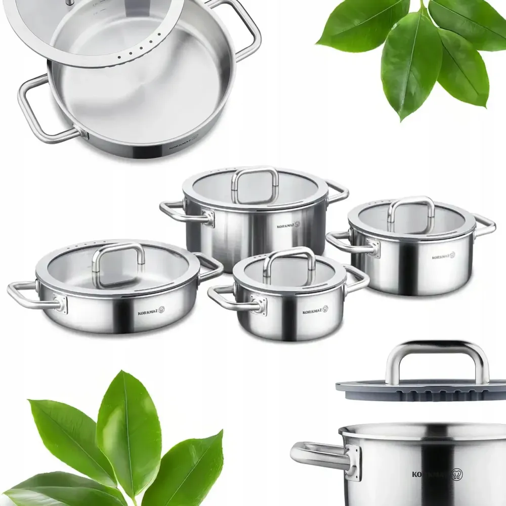 Korkmaz Набір каструль 8el. Stal Nierdzewna 4 Каструлі Pokrywy Комплект Aura (A2794) Киев - изображение 1