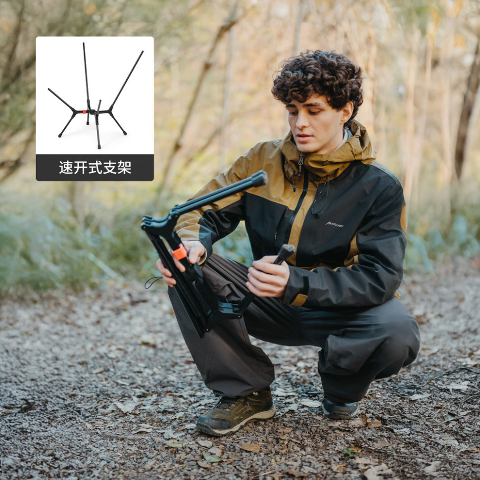 Стілець складаний ультралегкий Naturehike CNK2550JJ013 Yamami YL01, розмір М, алюміній, сірий Киев - изображение 8