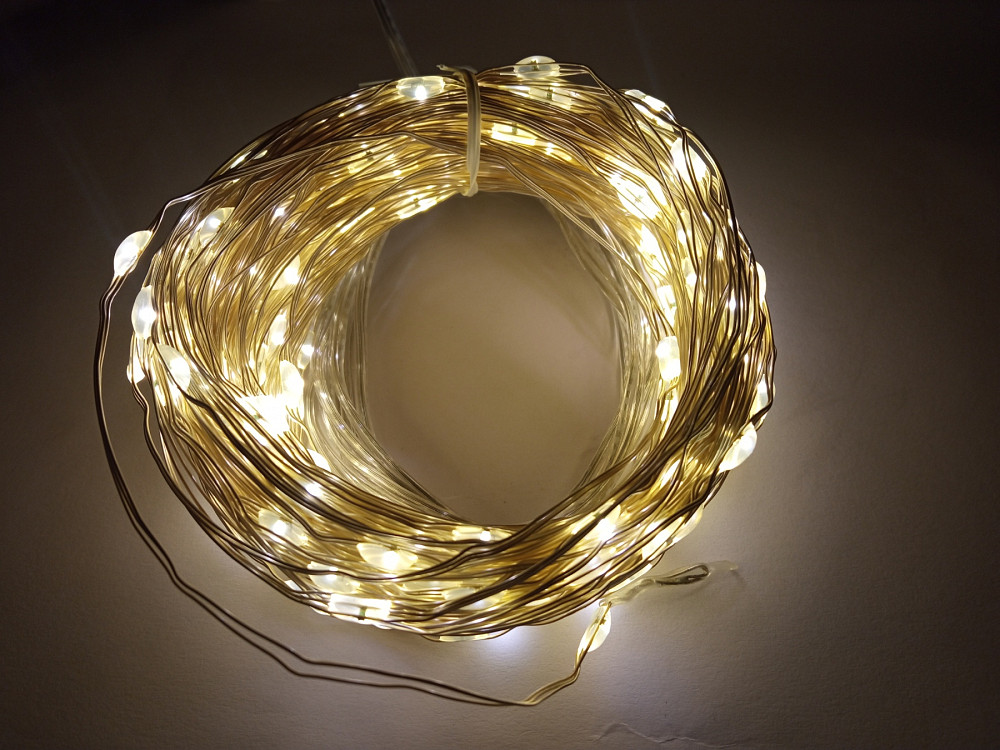Гірлянда дротик 200led 20м (тепле світло) на батарейках 25599 Луцьк - фото 1