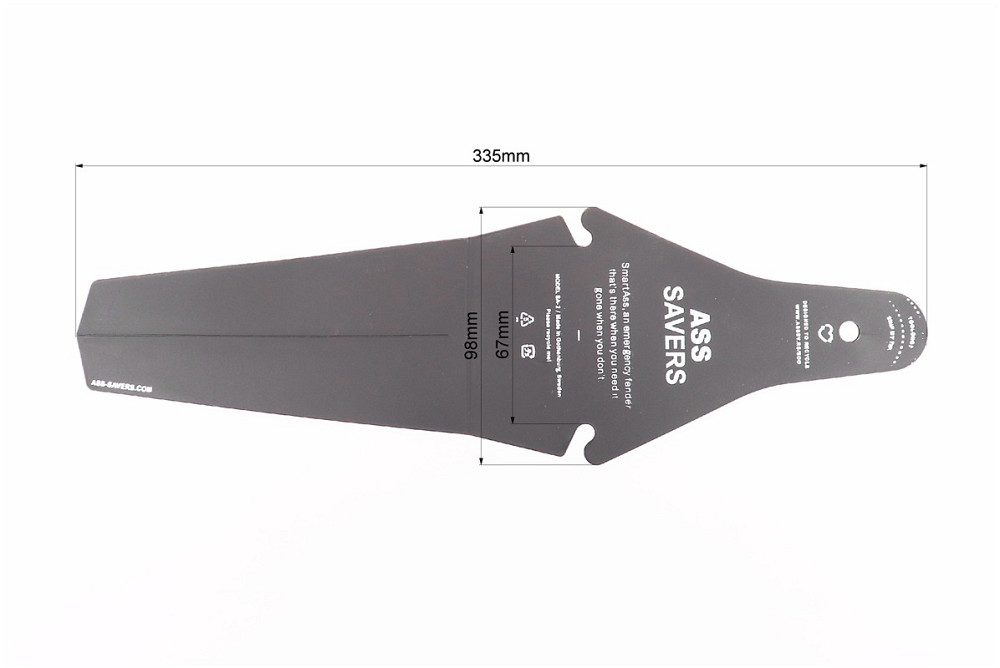 Крило поліпропіленове під сідло, швидкознімне, чорний Київ - фото 3