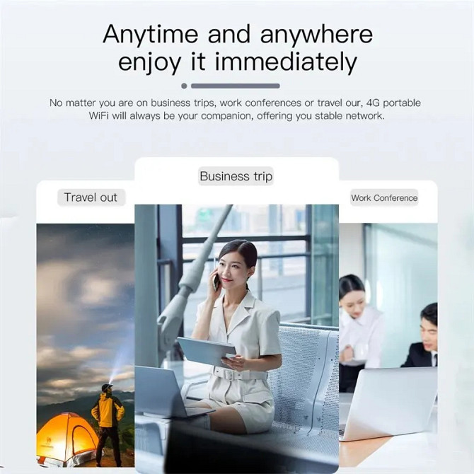 Wi-Fi роутер TIANJIE 4G 150Mbps M800-3-LCD (Білий) Миколаїв - фото 7