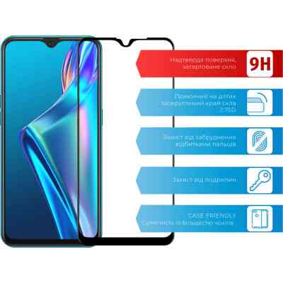 Стекло защитное ACCLAB Full Glue Oppo A12 (1283126508356) Винница
