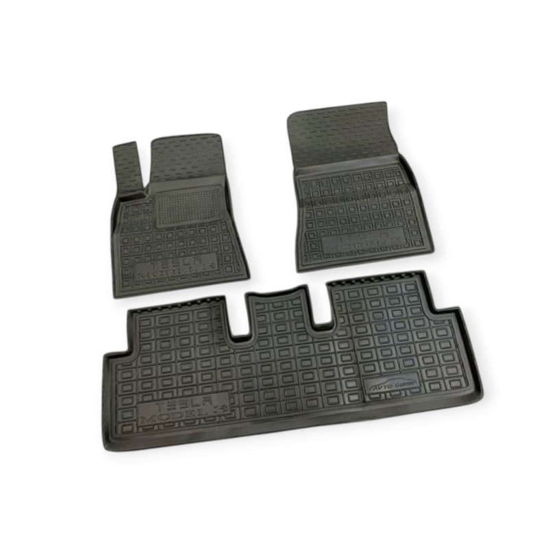 Килимки Тесла model 3 2017-> борт 2,5см, з перемичкою салону Мукачево - фото 1