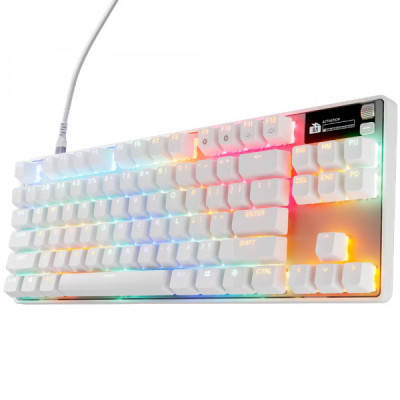 Клавіатура SteelSeries Apex Pro TKL Gen 3 HyperMagnetic OmniPoint 3.0 OLED USB UA White (64898) Вінниця - фото 2