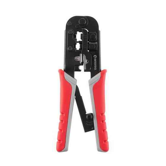 Клещи для опрессовки штекеров RJ11, RJ12, RJ45 типа Western INTERTOOL HT-7052 Киев