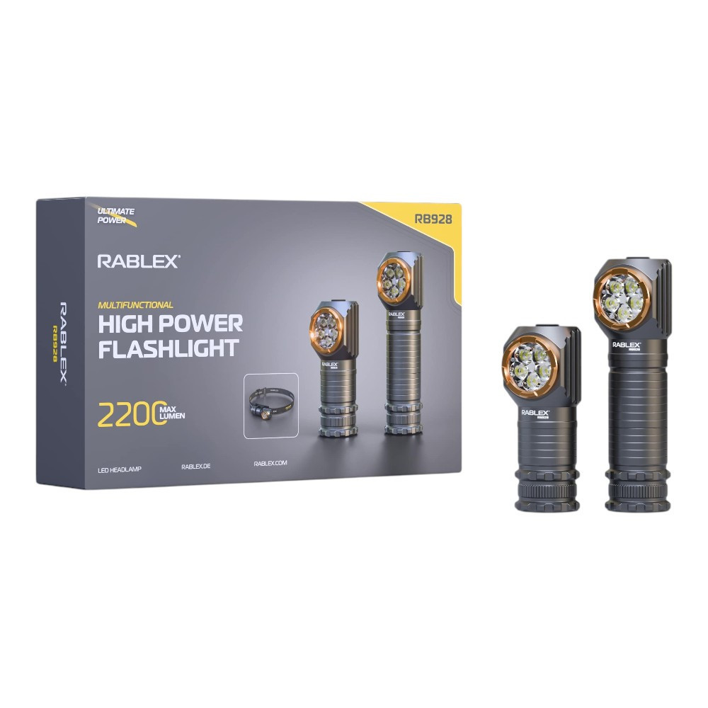 Ручний ліхтар Rablex RB928, Білий + Червоний, 5*P35 LED, ЗП Type-C, Дніпро - фото 5