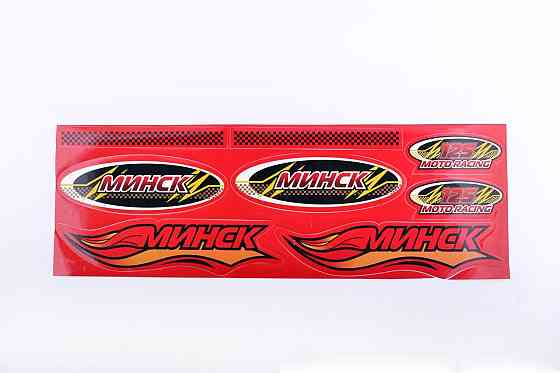 Наклейки   (набор) мотоцикл    (48х16см, красные) Мукачево