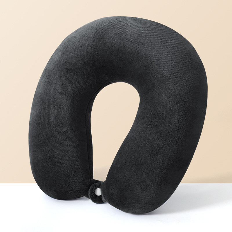 Подушка для поїздок на шию 27 на 26 см чорний Київ - фото 4