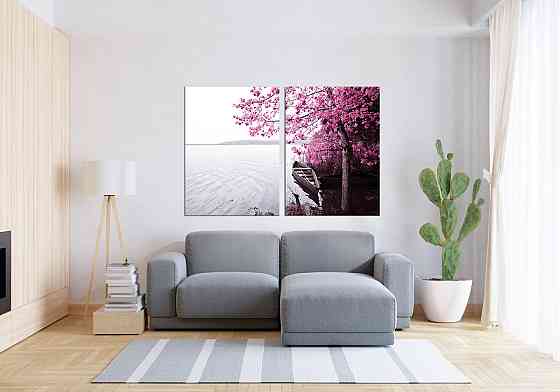 Модульная картина в гостиную / спальню  Озеро  TLV-2_039 Київ