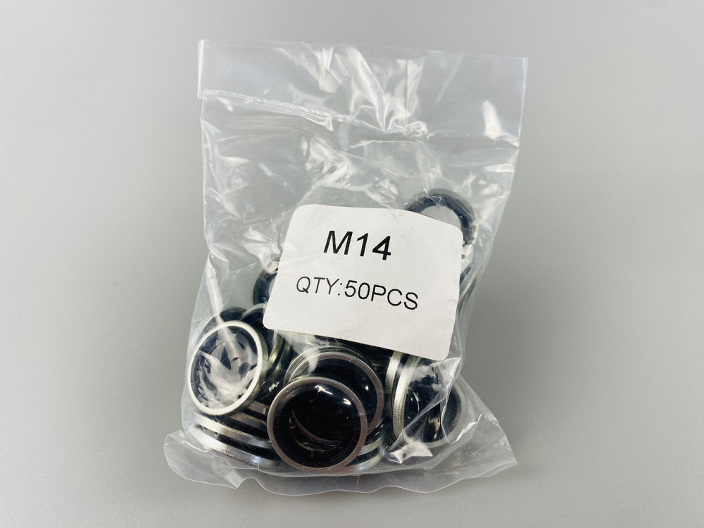 Шайба з гумовим кільцем NBR всередині 14 мм, для гідравліки, олії, води, повітря. Мукачево - фото 5