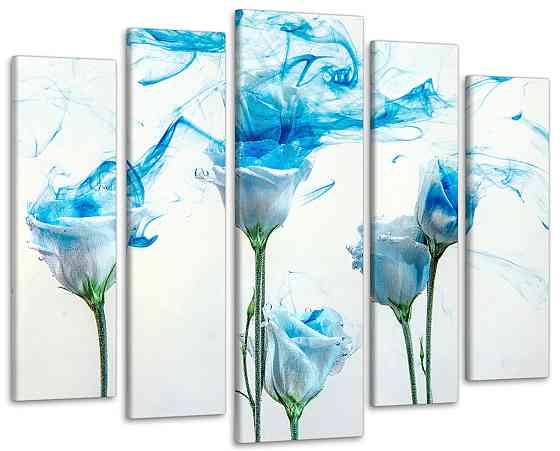 Модульная картина Цветы  Белые Розы Art-354_5 ( 80х118см ) 90х132 см Киев