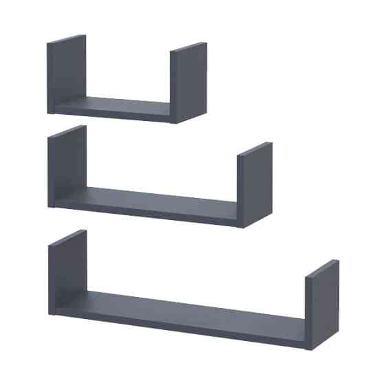 Комплект полиць Doros Філ Графіт 3 шт. 30/45/60х15х15 Львів