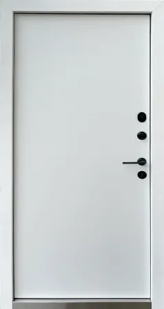 Дверь в квартиру. Серия МДФ/МДФ «Strimex Nissha» Модель: Accura Антрацит/Белый мат. Короб RAL 9005/RAL 9003 Киев