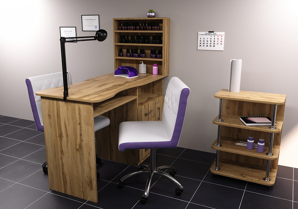 Стіл манікюрний СМ-1, Дуб Аппалачі, 1230/550/1264 Львів - фото 4