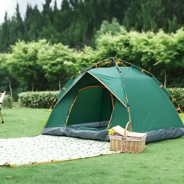 Палатка 4-местная автоматическая 210х200х135 см / Палатка для кемпинга на два входа Коломыя - изображение 5