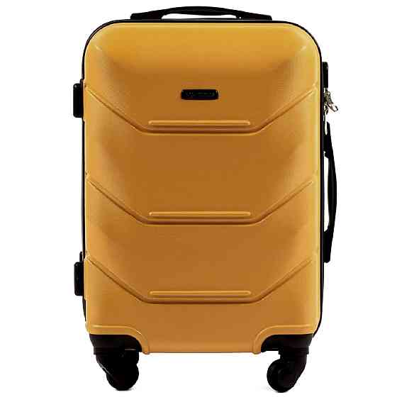 Чемодан пластиковый WINGS 147 малый 55 см золотистый Киев