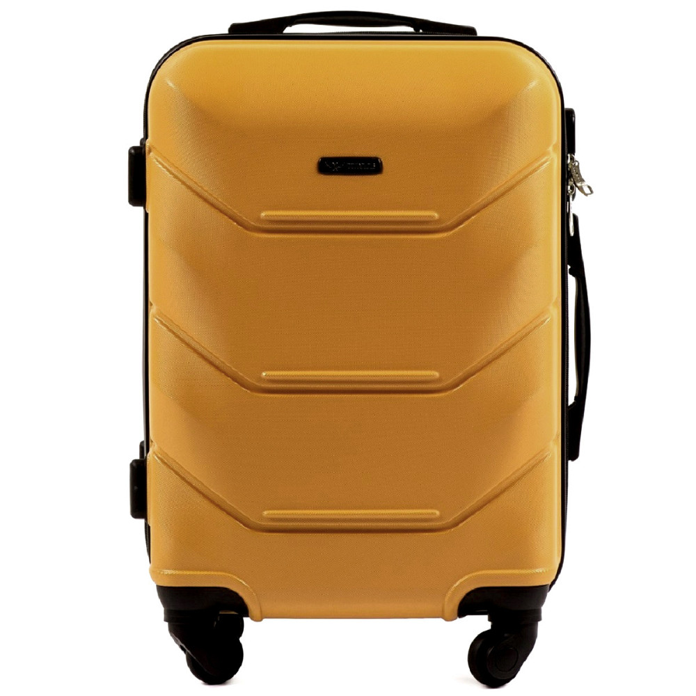 Чемодан пластиковый WINGS 147 малый 55 см золотистый Киев - изображение 2