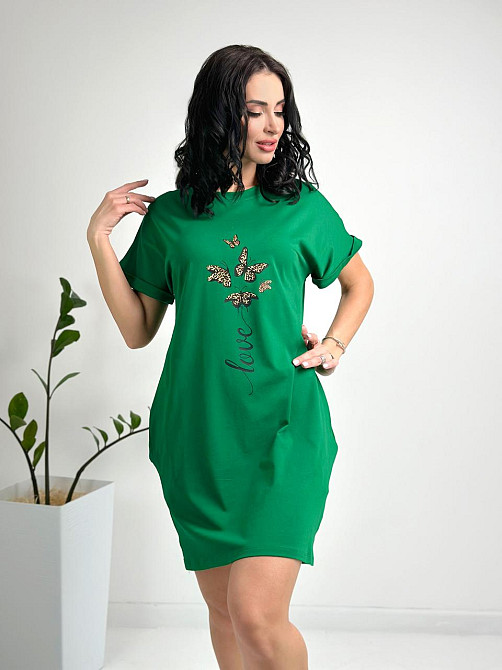 Літня сукня міні з принтом "Glide" оптом | Батал Київ - фото 6