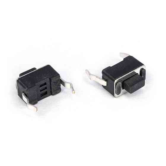 Тактова кнопка KFC-003C-4.3, OFF-(ON), 2pin, 3.5х6х4.3мм, чорна Полтава