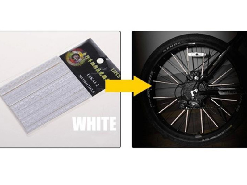 Світловідбивні накладки на спиці Feel Fit білі Бровари - фото 3