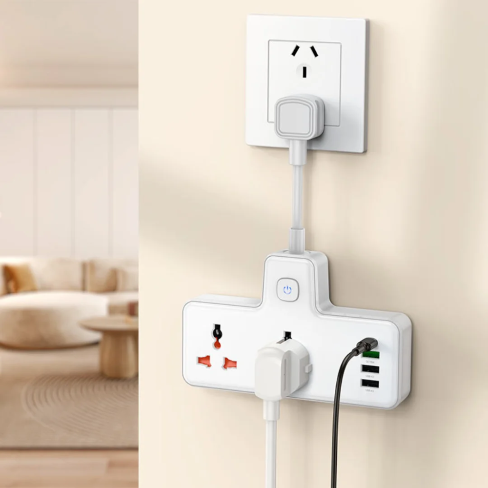 Мережевий подовжувач HOCO AC12 Reise 2-position expansion socket White 6942007607087 Одеса - фото 4