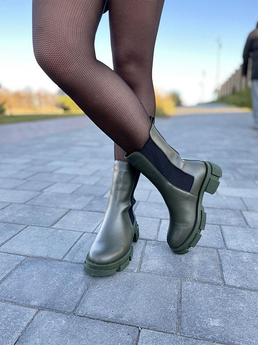 Женские ботинки GREMMY хакі натуральная кожа зима 36р.37р.(4854) Коломия - фото 7