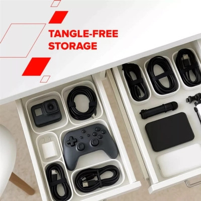 Дата кабель USB-C to USB-C 1.0m OnWire 60CL C-C 60W COLOR Braided 1m Black Canyon (CND-CCAP60AB10B) Винница - изображение 7