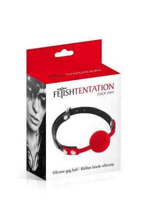 Класичний кляп з силіконовою кулькою Fetish Tentation Silicone Gag Ball Sex Aura Київ