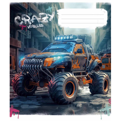 Зошит Школярик Monster trucks 48 аркушів лінія (048-3283L) Вінниця - фото 4