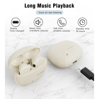 Наушники Choetech TWS Oval Beige (BH-T24-SK) Винница - изображение 3