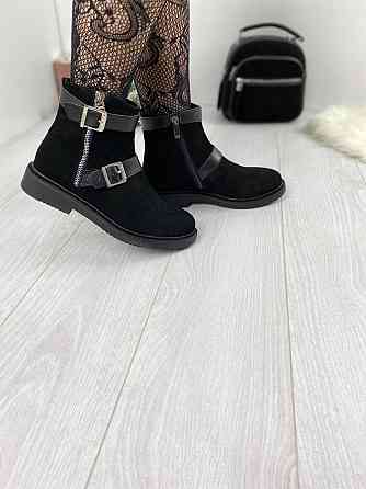 Без бренда Черевики жіночі D and V 2032 чорні (зима, замша натуральна) (2263) 36 Коломыя