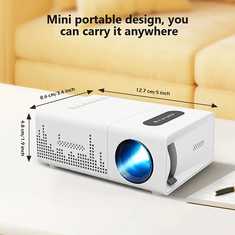 Домашній кінотеатр проектор Amovfilm 1080P Full HD (Білий) Вінниця - фото 5