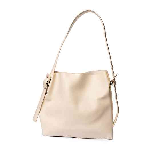 Сумка женская на плечо вместительная стильная из искусственной кожи, Молочный Каменец-Подольский