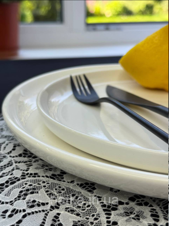 Тарілка біла кераміка 20см "Сноу" 102-1241 для дому та ресторанів Київ