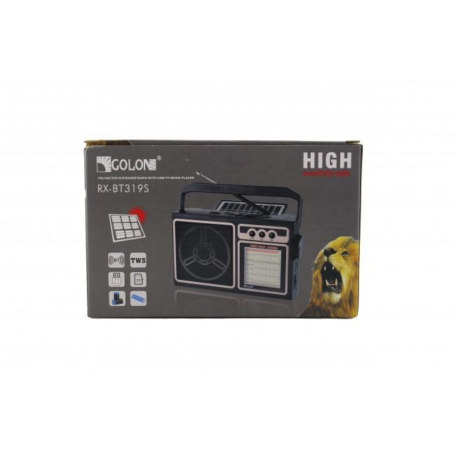 Радіо KB RX BT 319 SOLAR – портативний приймач з акумулятором та USB-роз'ємом, сонячна зарядка Одеса - фото 1