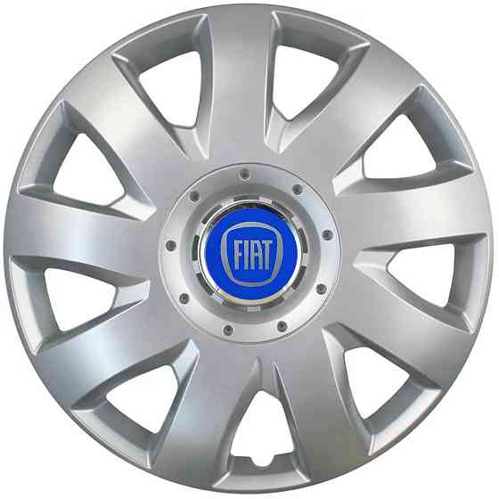 Автомобільні модельні ковпаки R15 Fiat (синій) 311 4шт, SJS, сріблясті Вінниця