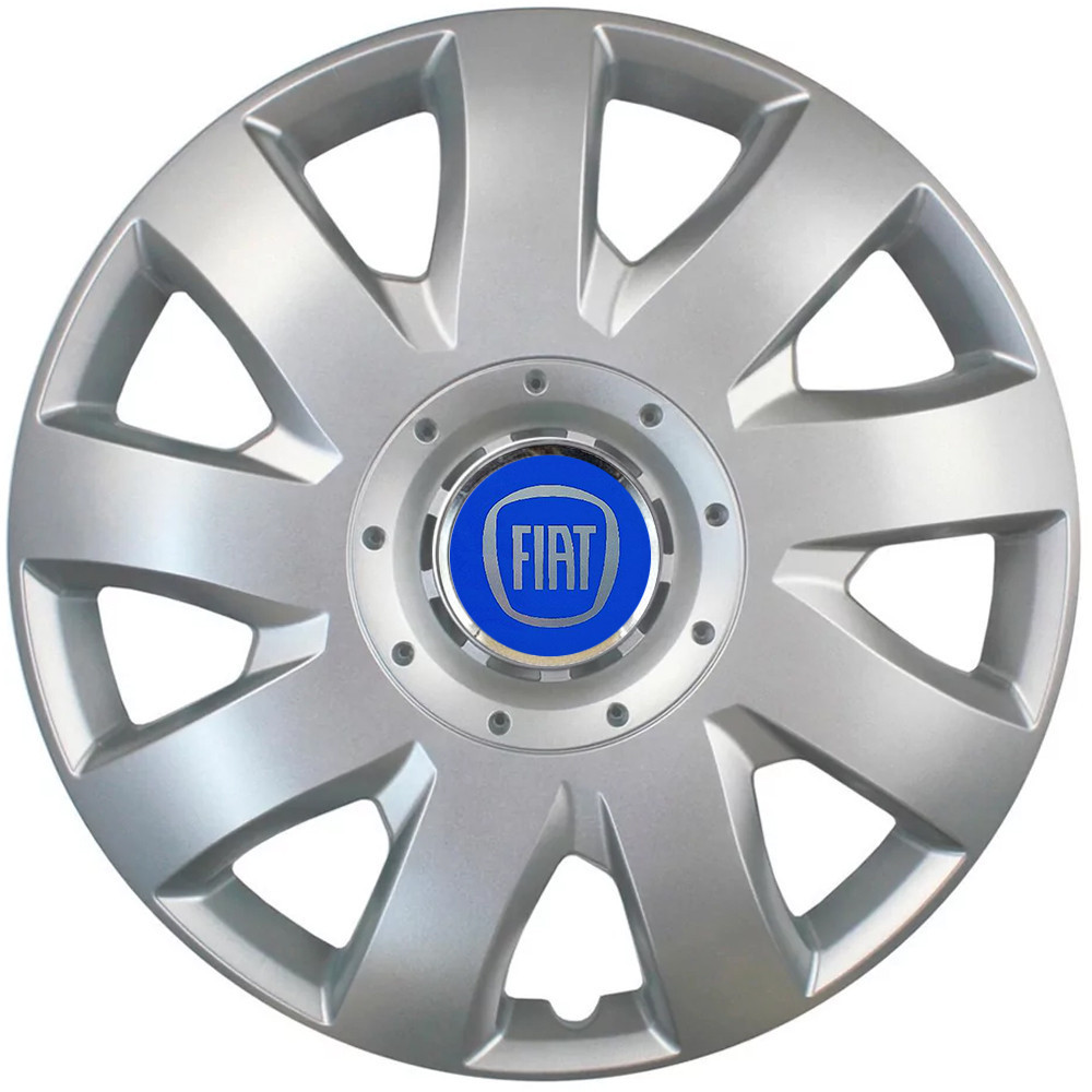 Автомобільні модельні ковпаки R15 Fiat (синій) 311 4шт, SJS, сріблясті Вінниця - фото 1